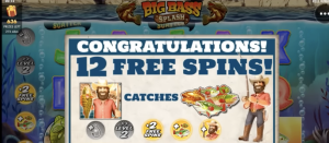 Image of winning free spins on Big Bass Splash